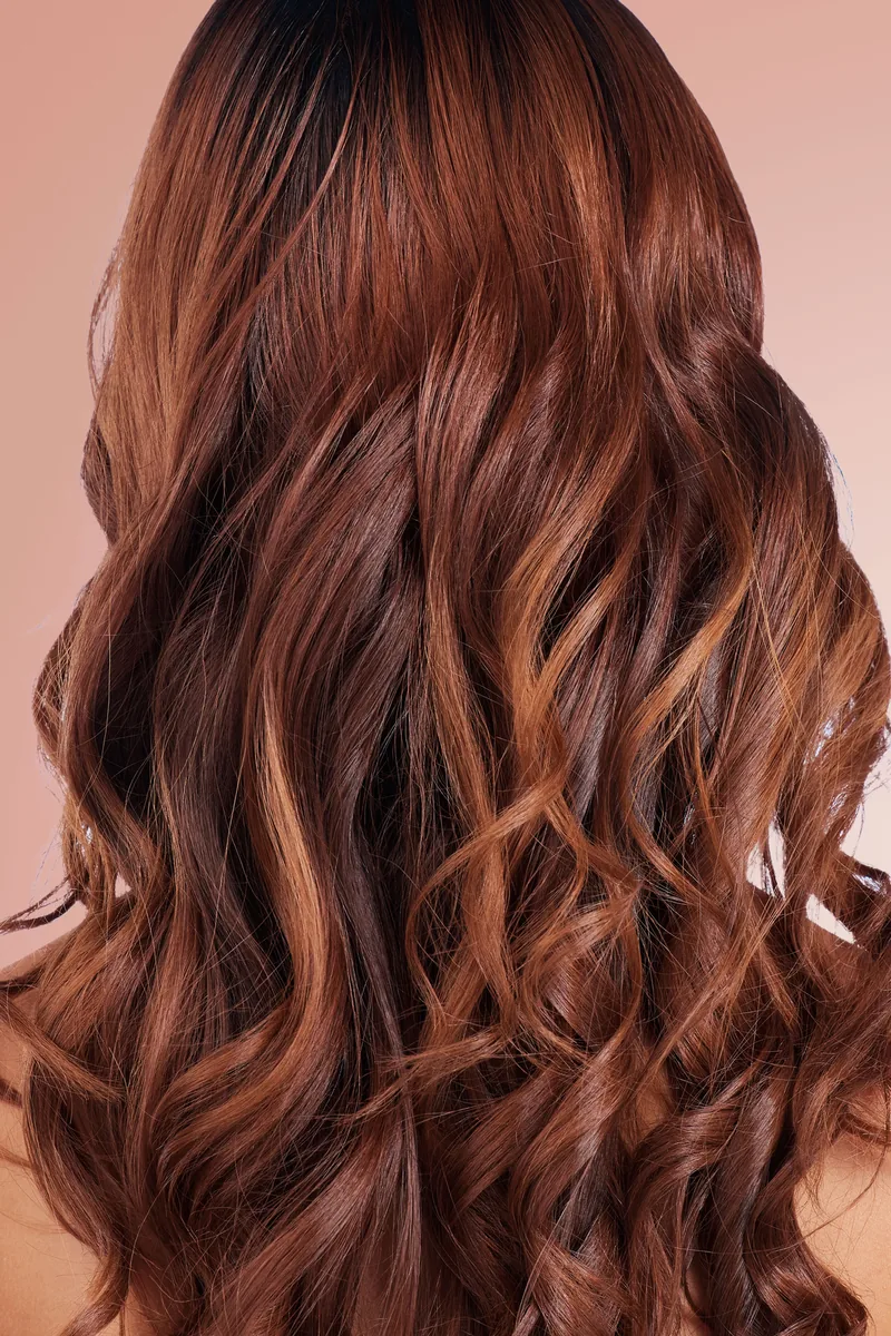 Copper and auburn balayage with hand-painted dimension, LaBara Salon Buckhead Atlanta
