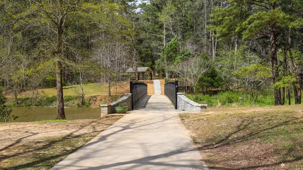 Footbridge at Murphey Candler Park in Brookhaven, Atlanta GA
